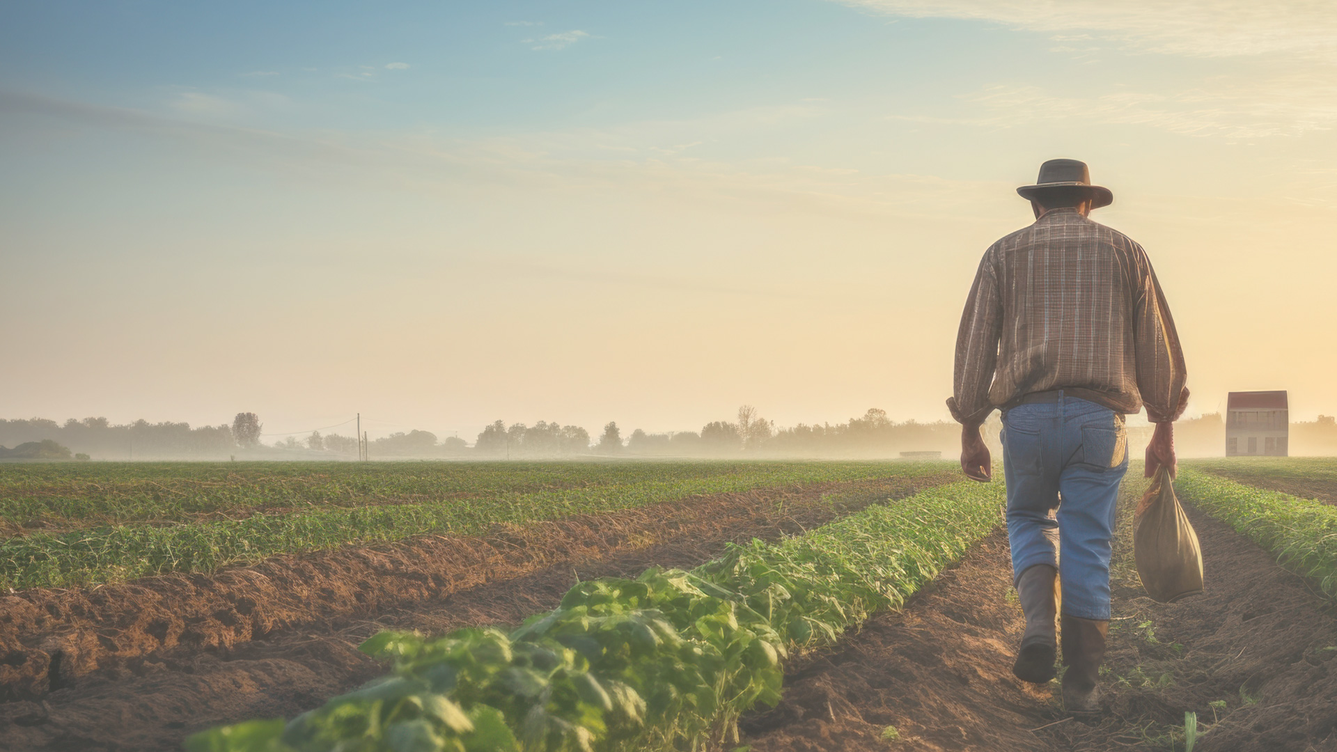 Agricultural landscape with fresh produce